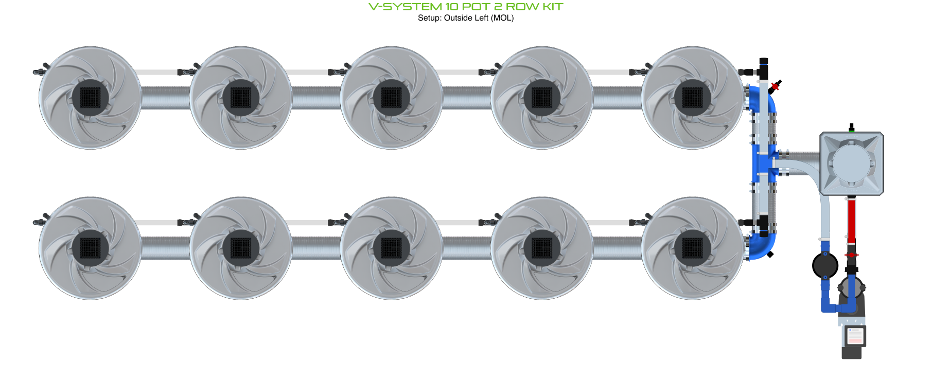 ALIEN V-SYSTEM 10 Pot 2 Row Kit