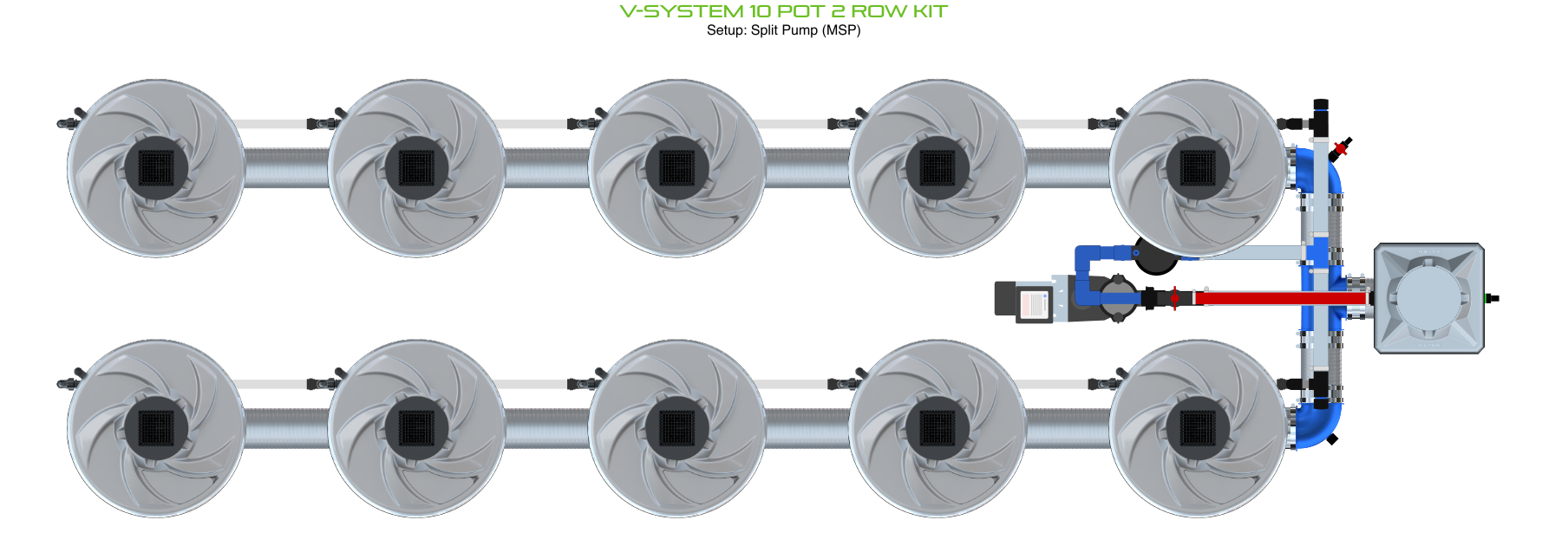 ALIEN V-SYSTEM 10 Pot 2 Row Kit