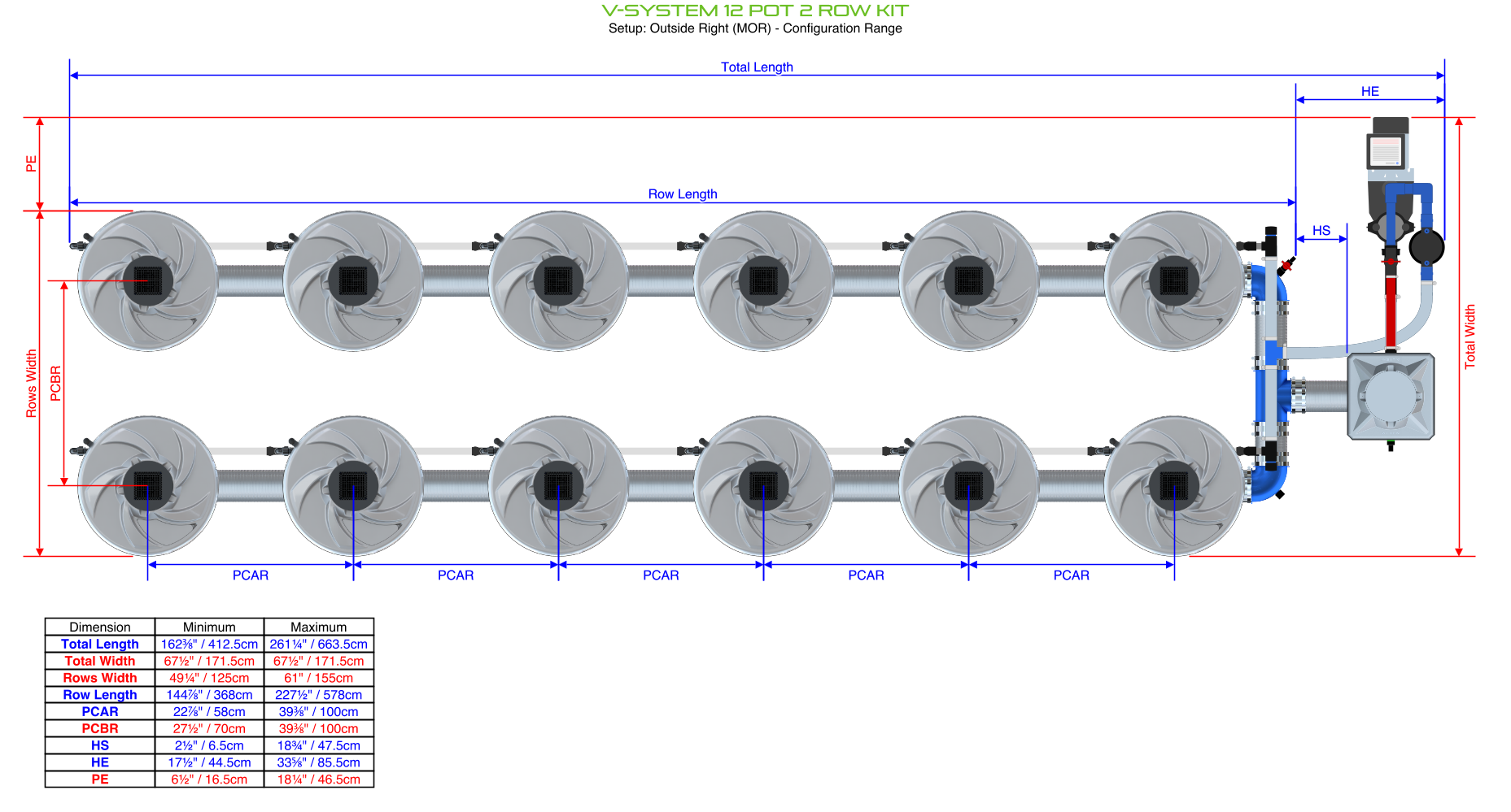 ALIEN V-SYSTEM 12 Pot 2 Row Kit