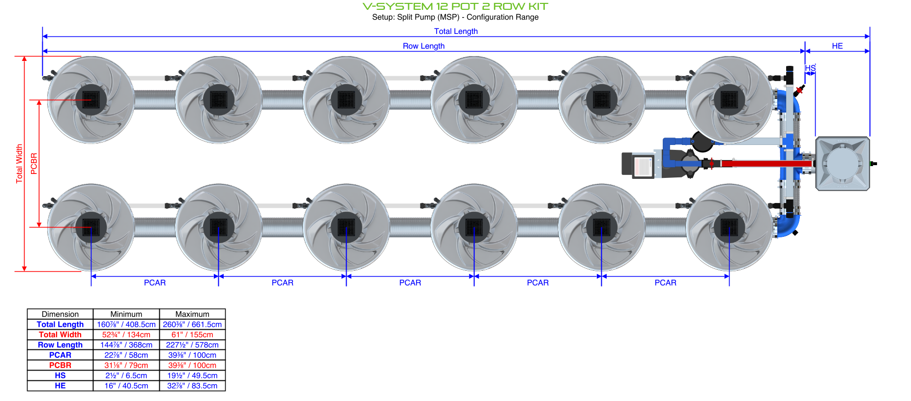 ALIEN V-SYSTEM 12 Pot 2 Row Kit