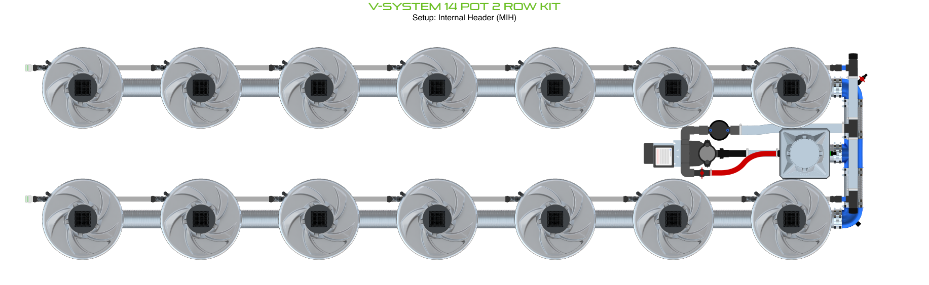 ALIEN V-SYSTEM 14 Pot 2 Row Kit