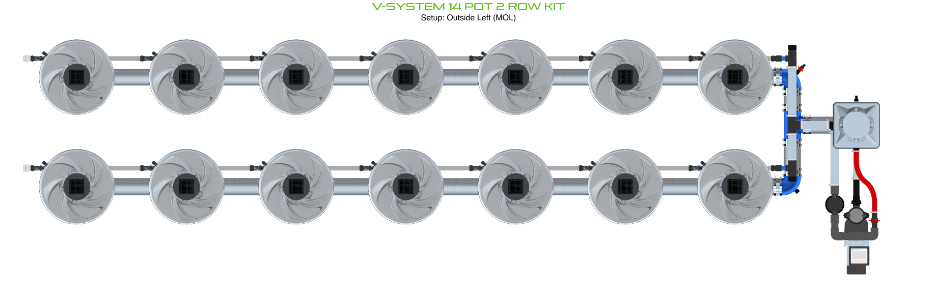 ALIEN V-SYSTEM 14 Pot 2 Row Kit