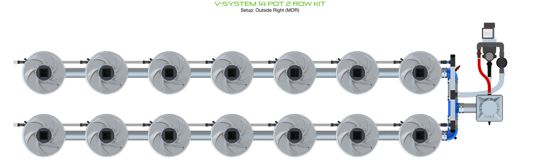ALIEN V-SYSTEM 14 Pot 2 Row Kit