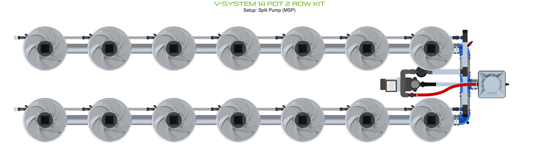 ALIEN V-SYSTEM 14 Pot 2 Row Kit