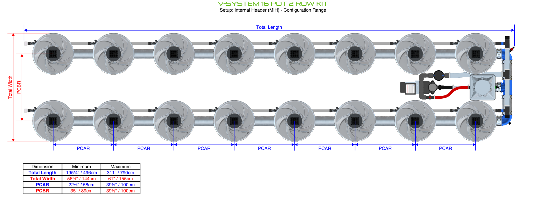 ALIEN V-SYSTEM 16 Pot 2 Row Kit