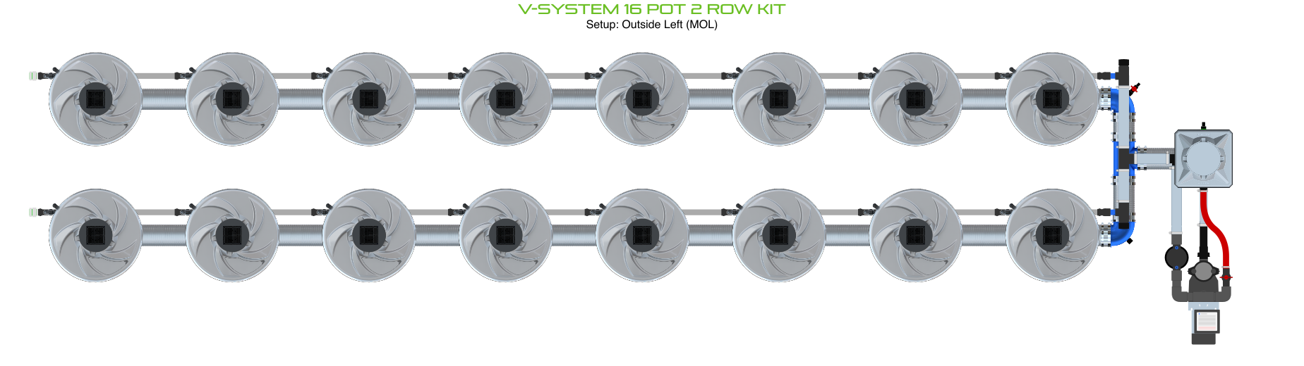 ALIEN V-SYSTEM 16 Pot 2 Row Kit