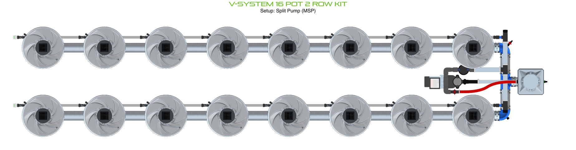 ALIEN V-SYSTEM 16 Pot 2 Row Kit