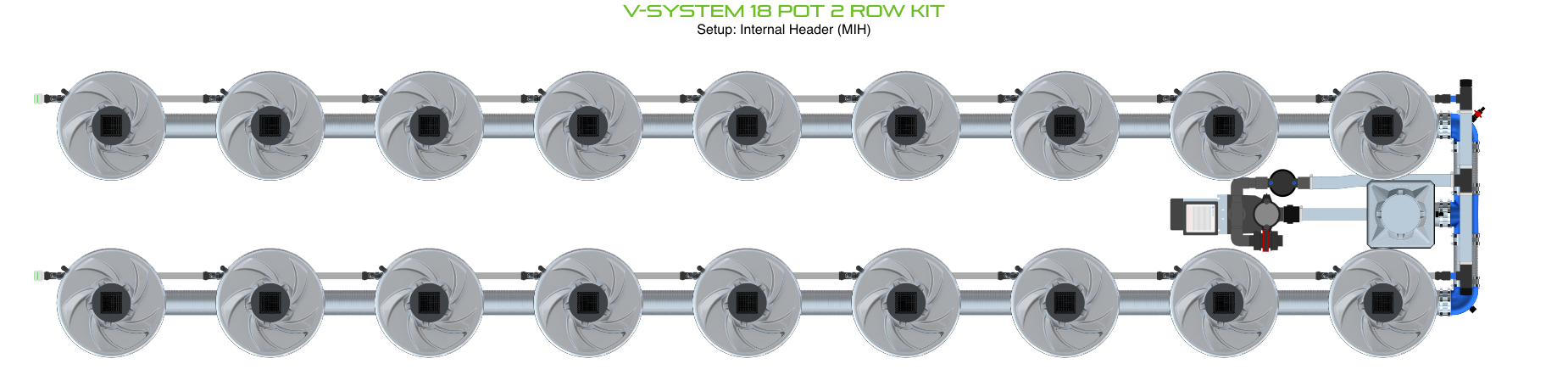 ALIEN V-SYSTEM 18 Pot 2 Row Kit