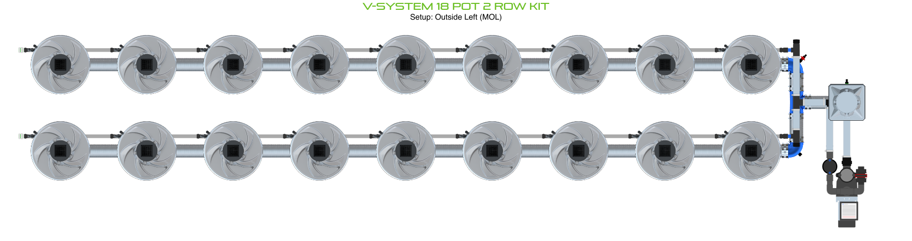 ALIEN V-SYSTEM 18 Pot 2 Row Kit