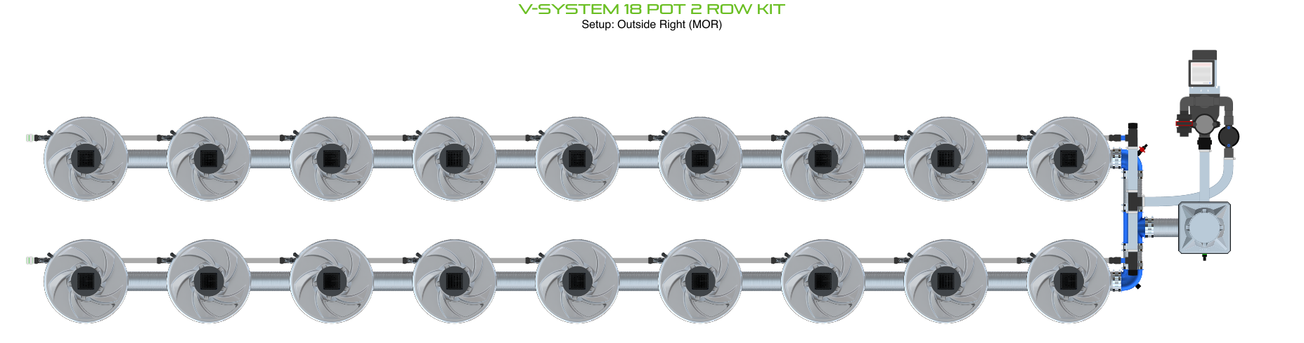 ALIEN V-SYSTEM 18 Pot 2 Row Kit