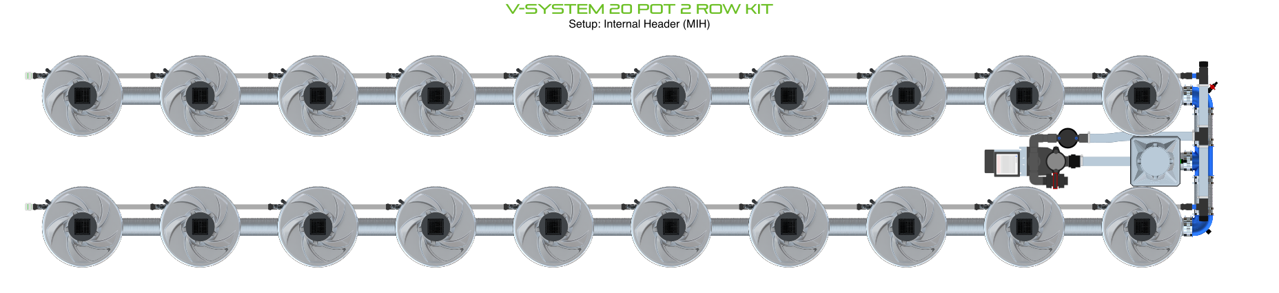 ALIEN V-SYSTEM 20 Pot 2 Row Kit
