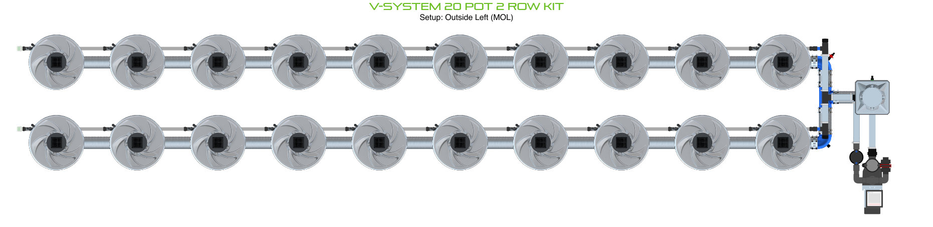 ALIEN V-SYSTEM 20 Pot 2 Row Kit