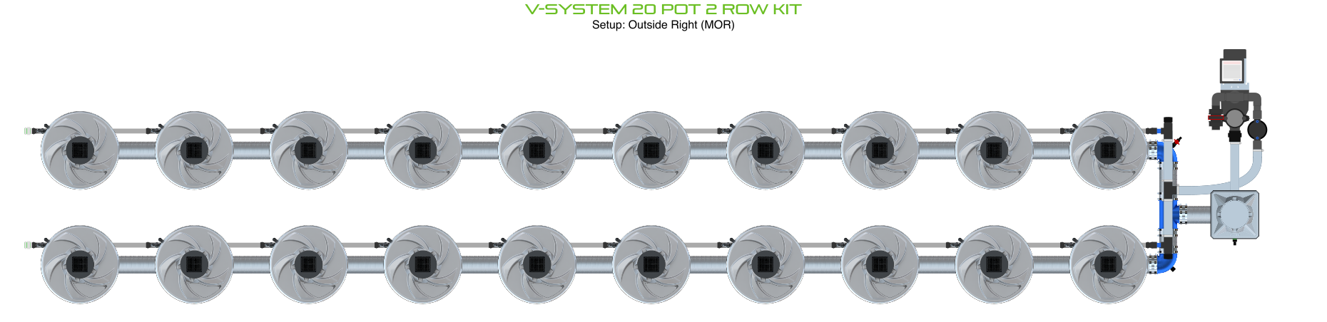 ALIEN V-SYSTEM 20 Pot 2 Row Kit