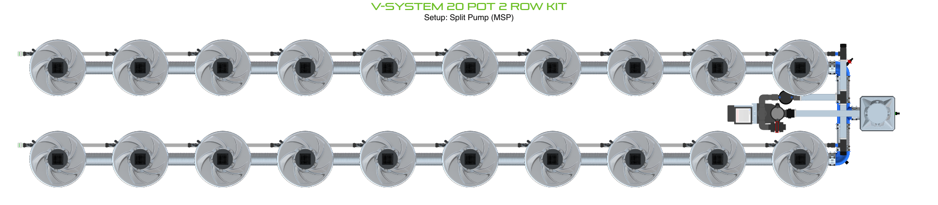 ALIEN V-SYSTEM 20 Pot 2 Row Kit