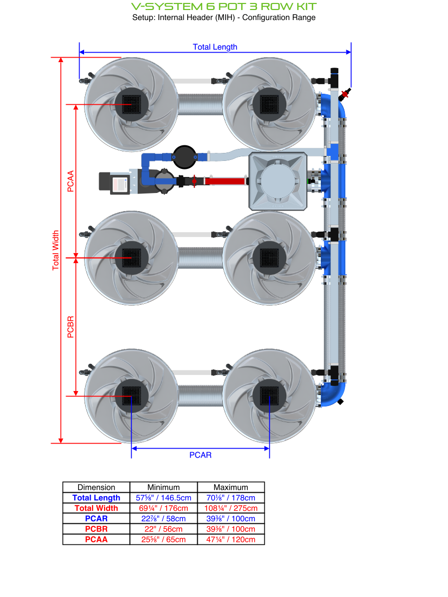 ALIEN V-SYSTEM 6 Pot 3 Row Kit