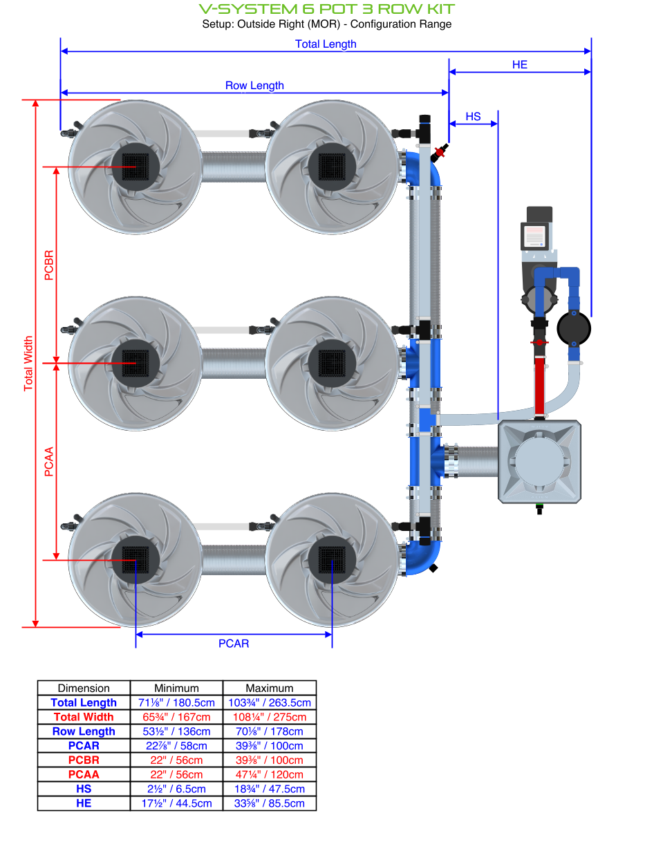 ALIEN V-SYSTEM 6 Pot 3 Row Kit
