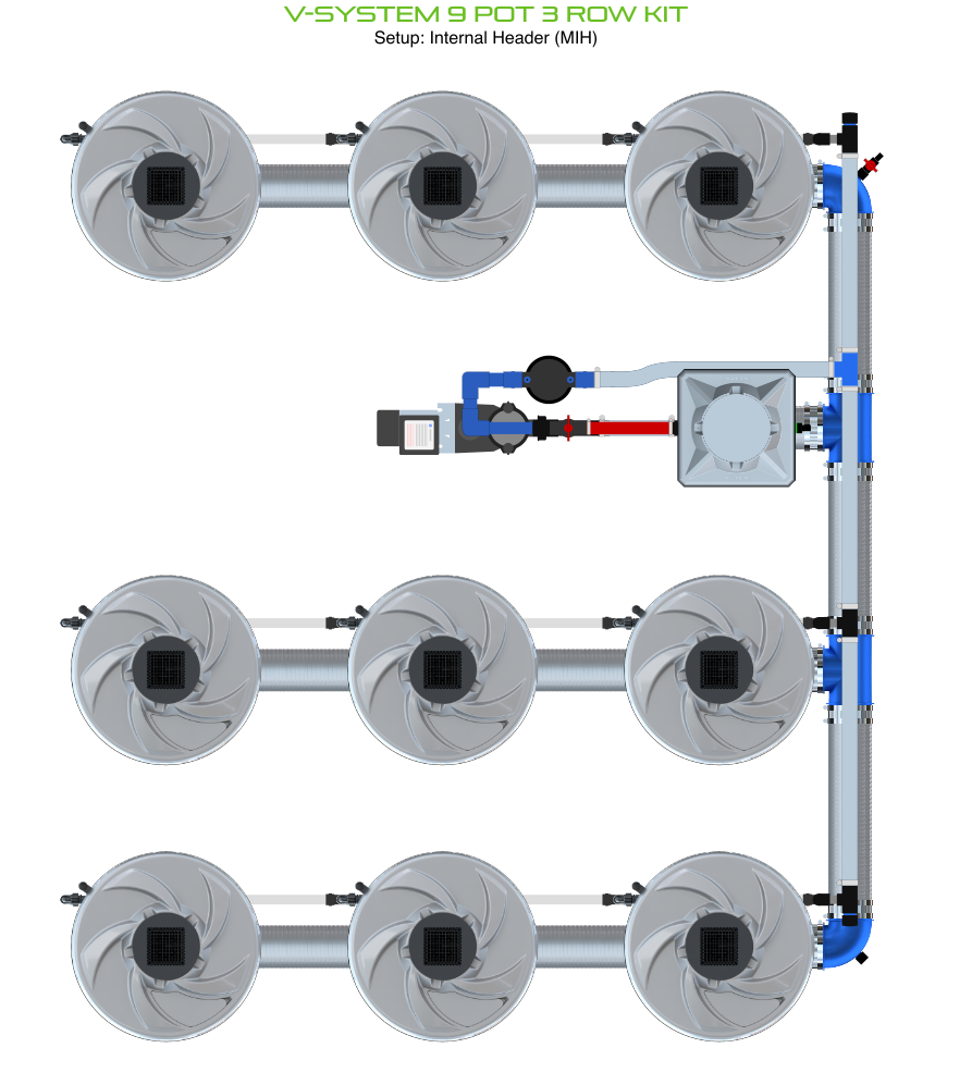 ALIEN V-SYSTEM 9 Pot 3 Row Kit