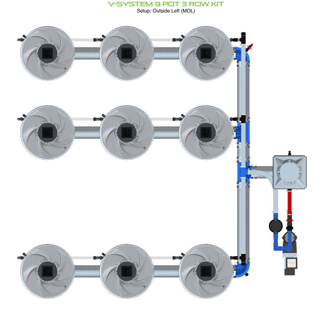 ALIEN V-SYSTEM 9 Pot 3 Row Kit