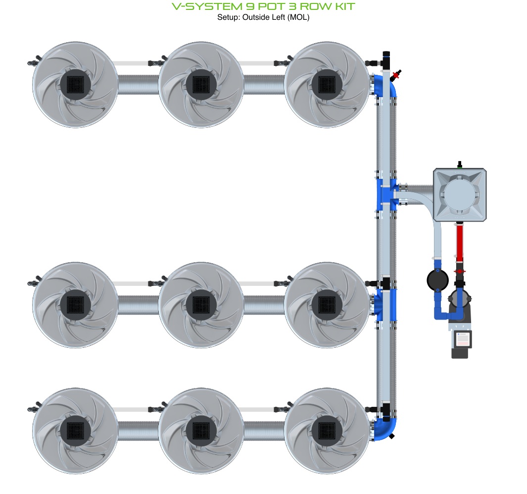 ALIEN V-SYSTEM 9 Pot 3 Row Kit
