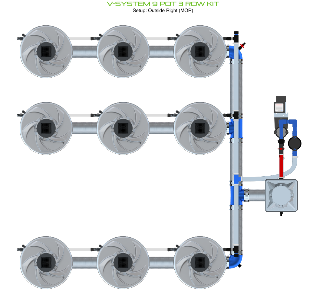 ALIEN V-SYSTEM 9 Pot 3 Row Kit