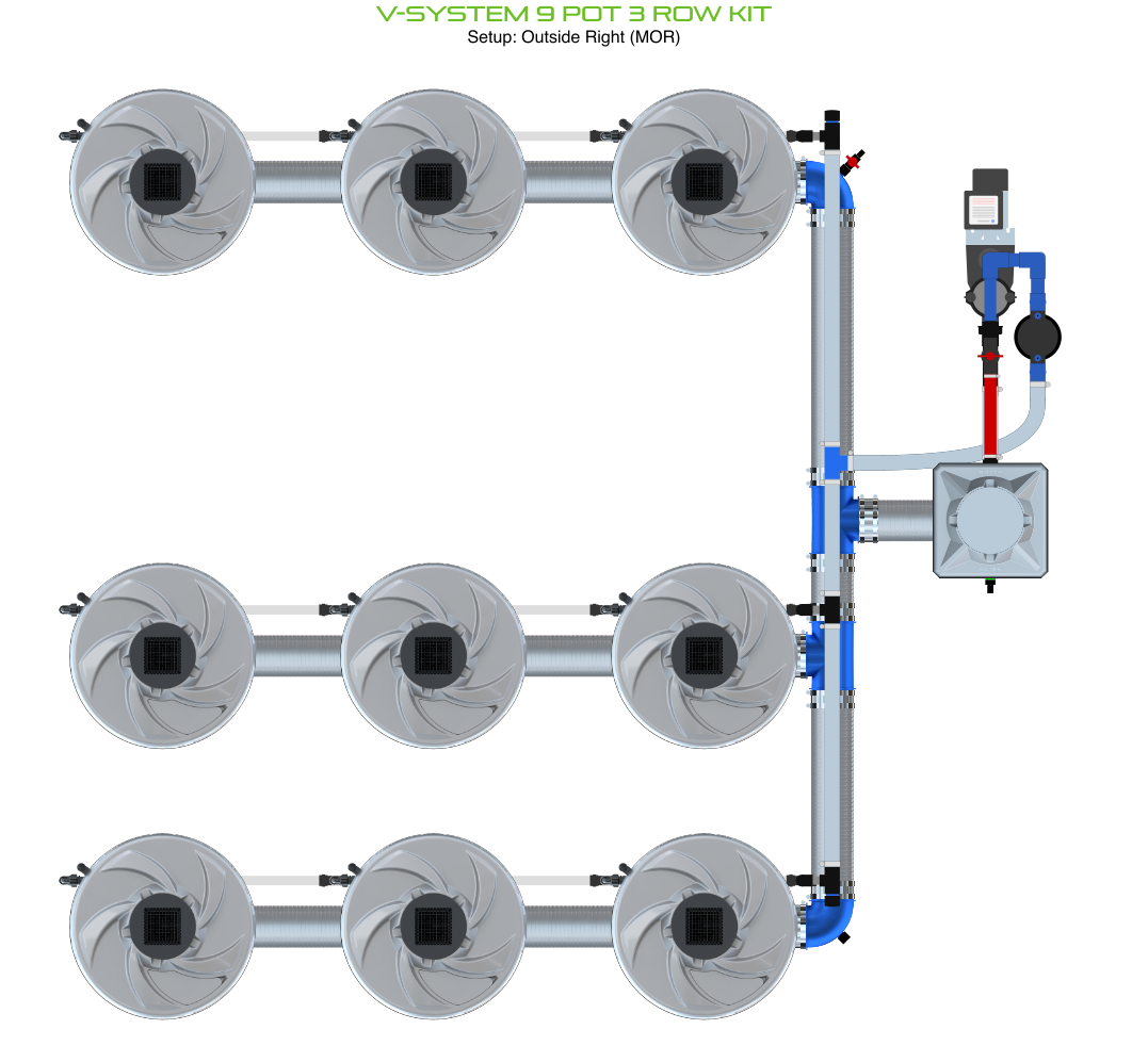 ALIEN V-SYSTEM 9 Pot 3 Row Kit