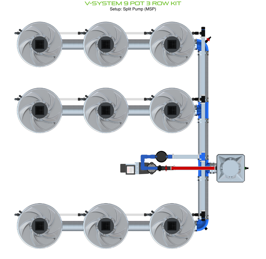 ALIEN V-SYSTEM 9 Pot 3 Row Kit