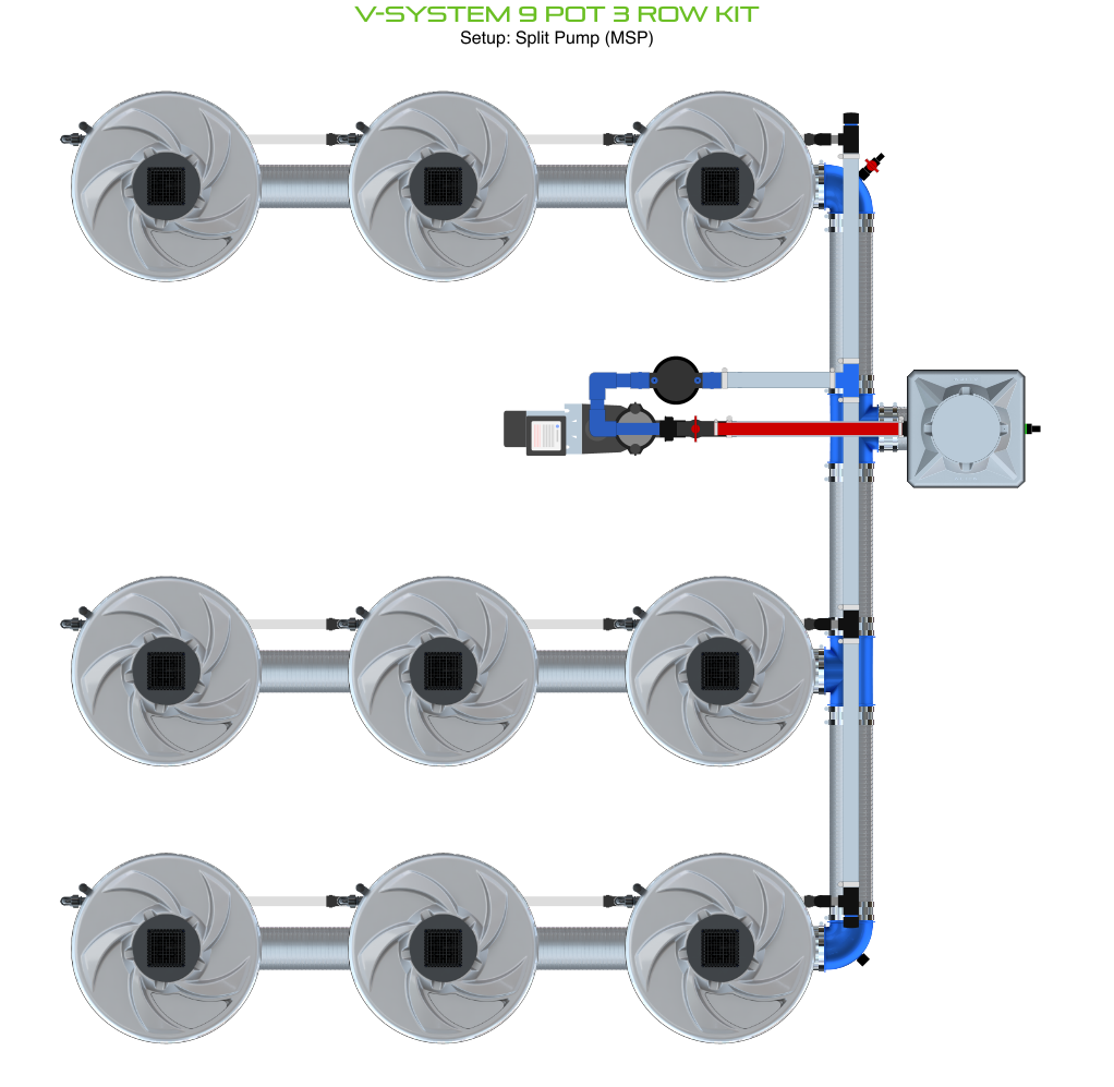 ALIEN V-SYSTEM 9 Pot 3 Row Kit
