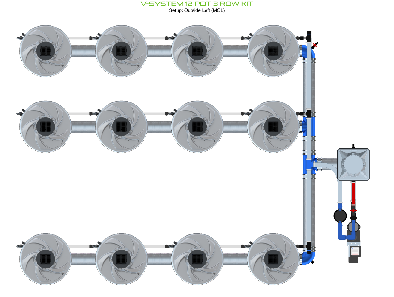 ALIEN V-SYSTEM 12 Pot 3 Row Kit