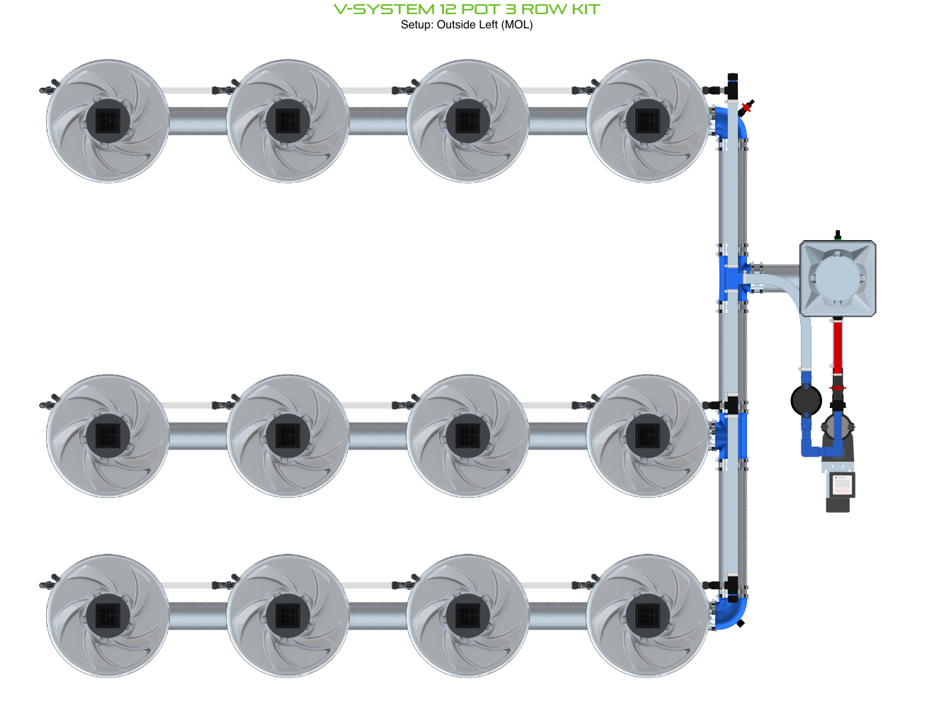 ALIEN V-SYSTEM 12 Pot 3 Row Kit