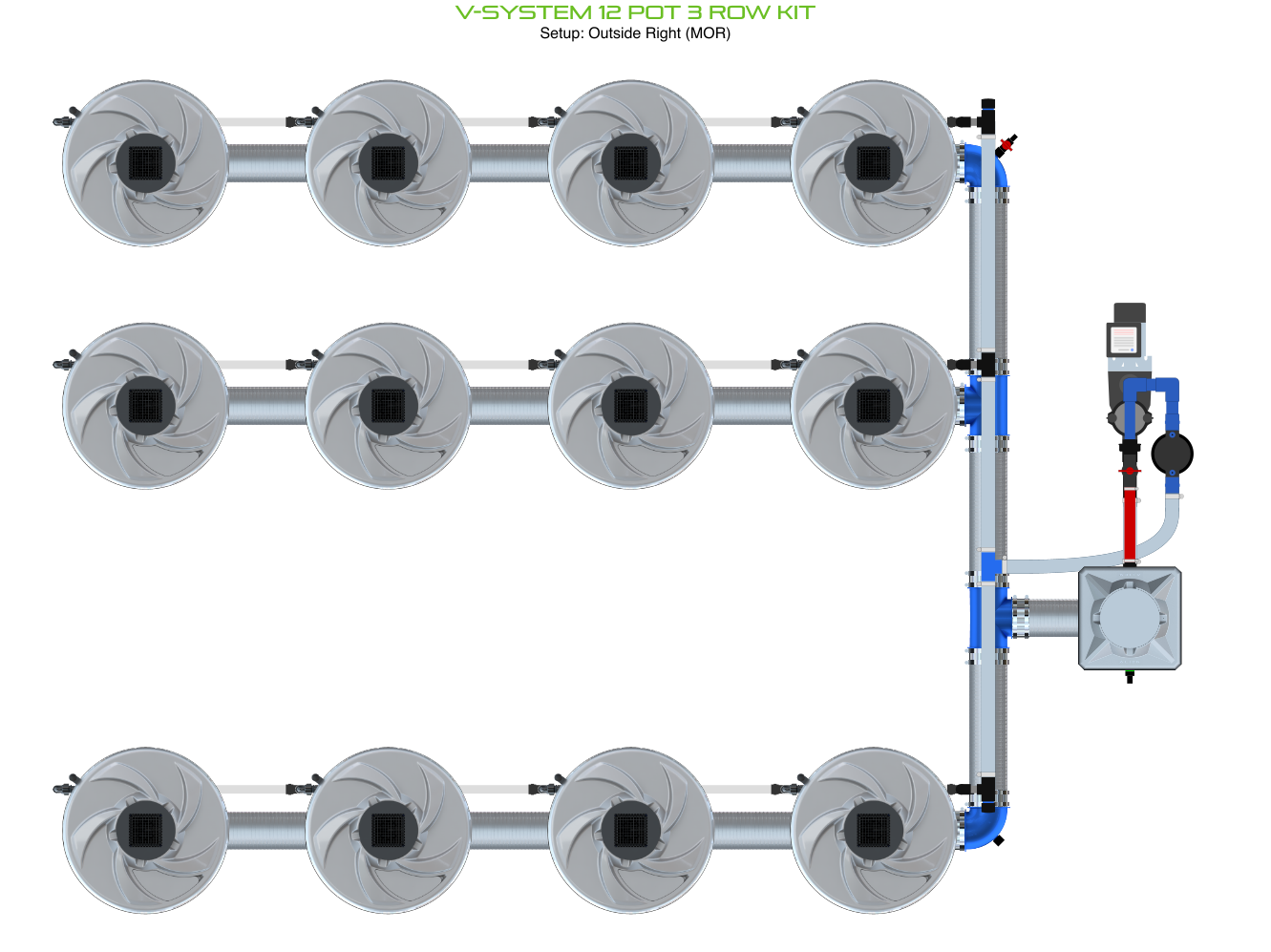 ALIEN V-SYSTEM 12 Pot 3 Row Kit
