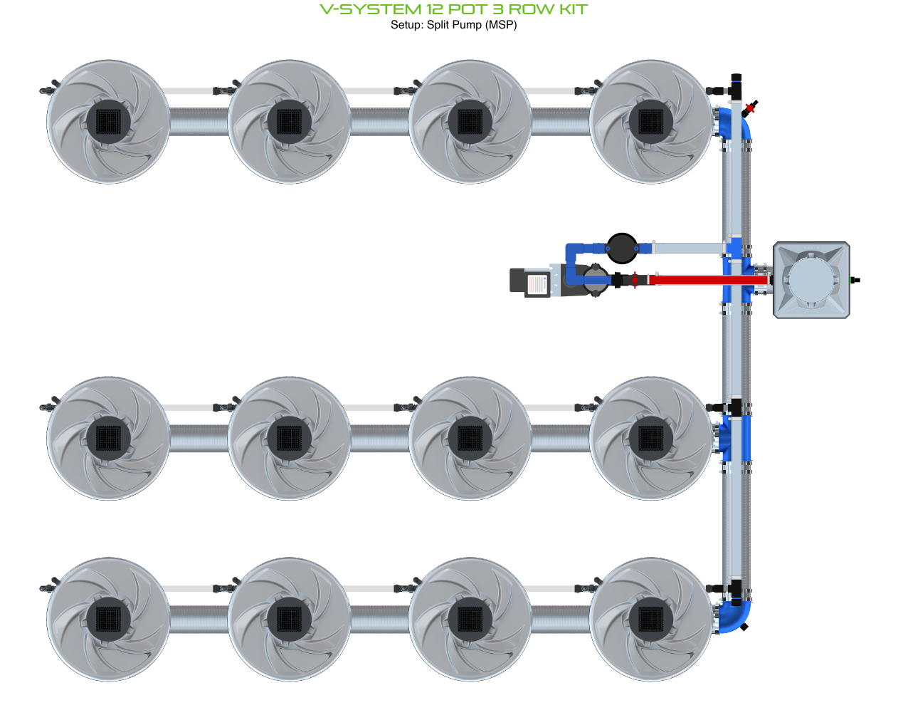 ALIEN V-SYSTEM 12 Pot 3 Row Kit