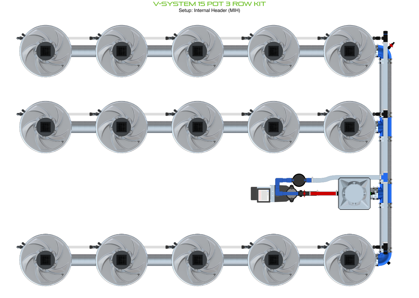 ALIEN V-SYSTEM 15 Pot 3 Row Kit