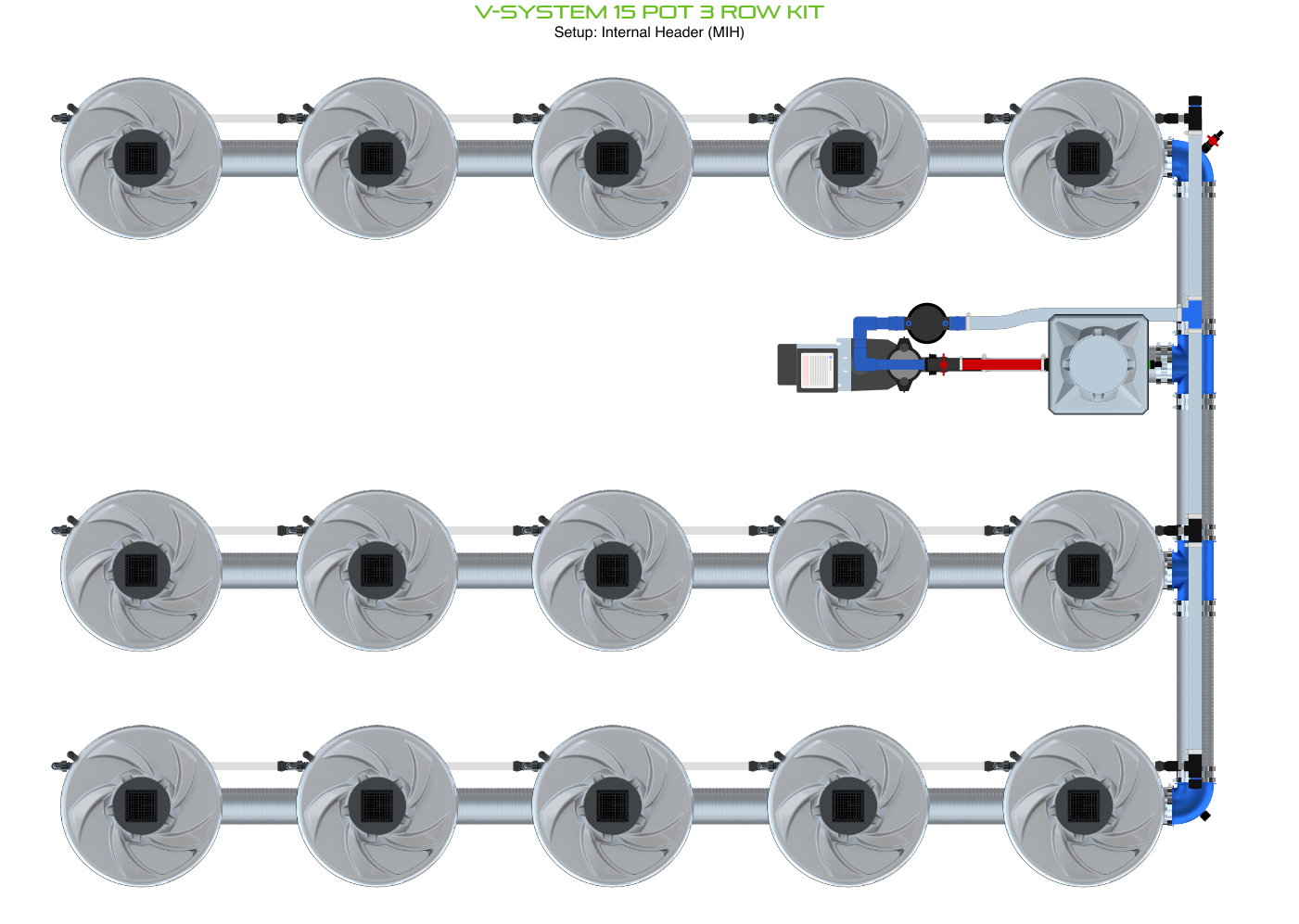 ALIEN V-SYSTEM 15 Pot 3 Row Kit