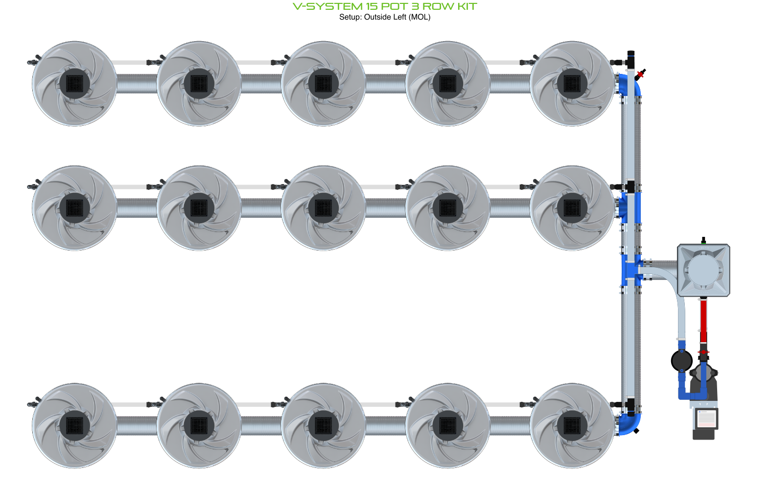 ALIEN V-SYSTEM 15 Pot 3 Row Kit
