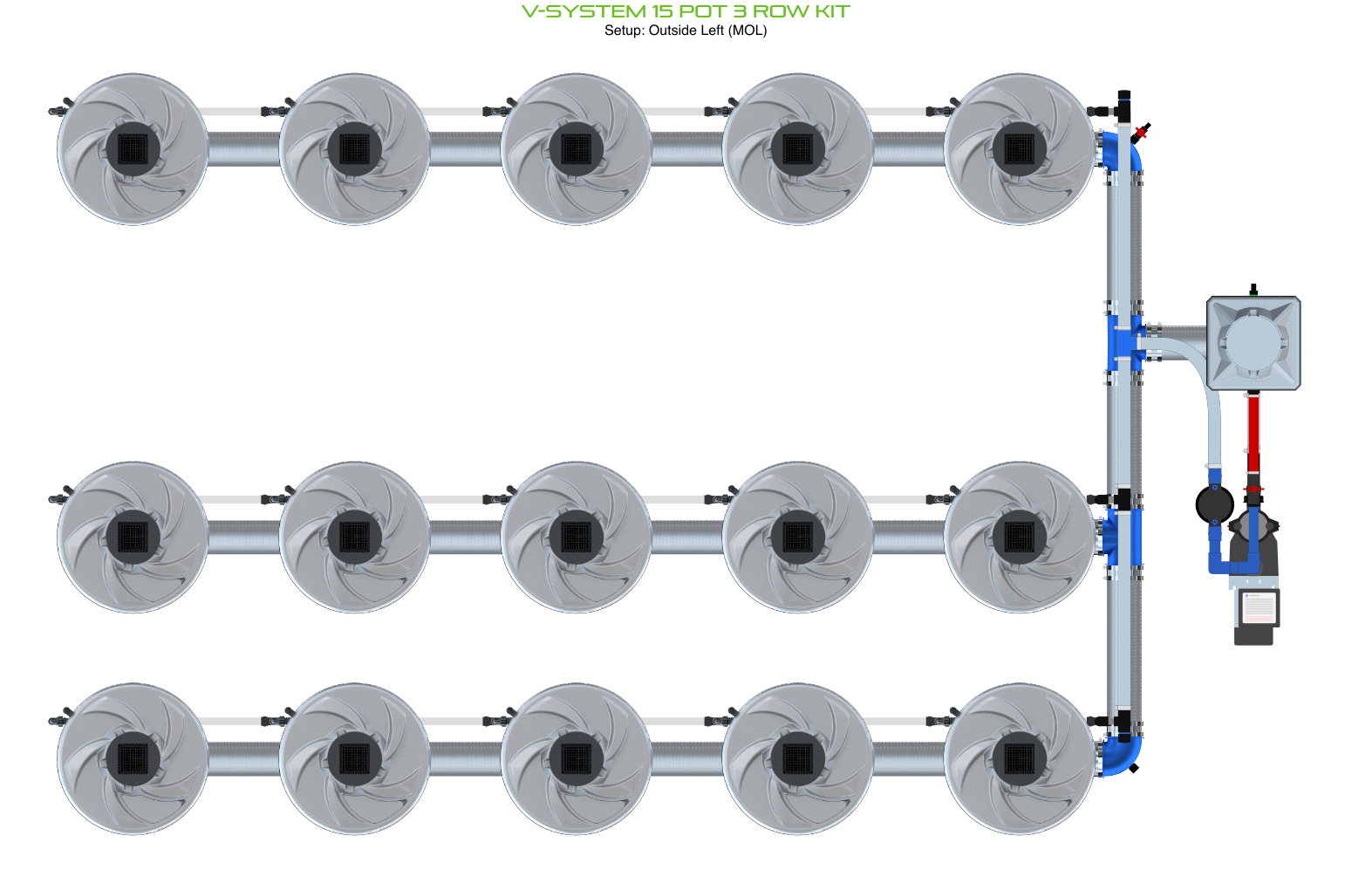 ALIEN V-SYSTEM 15 Pot 3 Row Kit