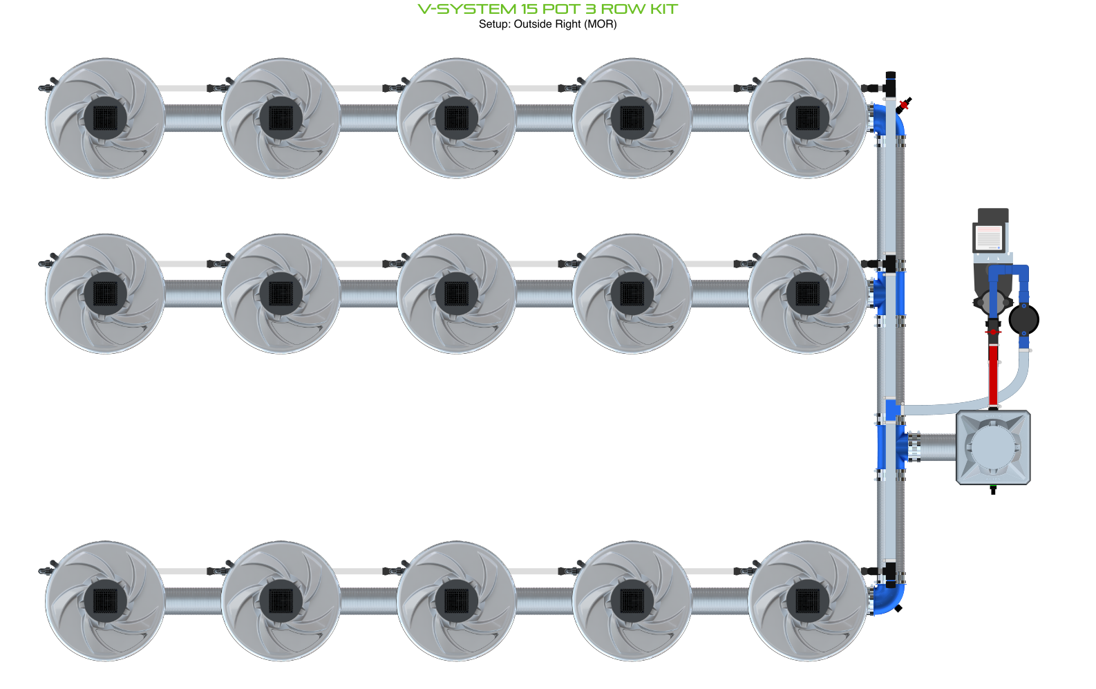 ALIEN V-SYSTEM 15 Pot 3 Row Kit