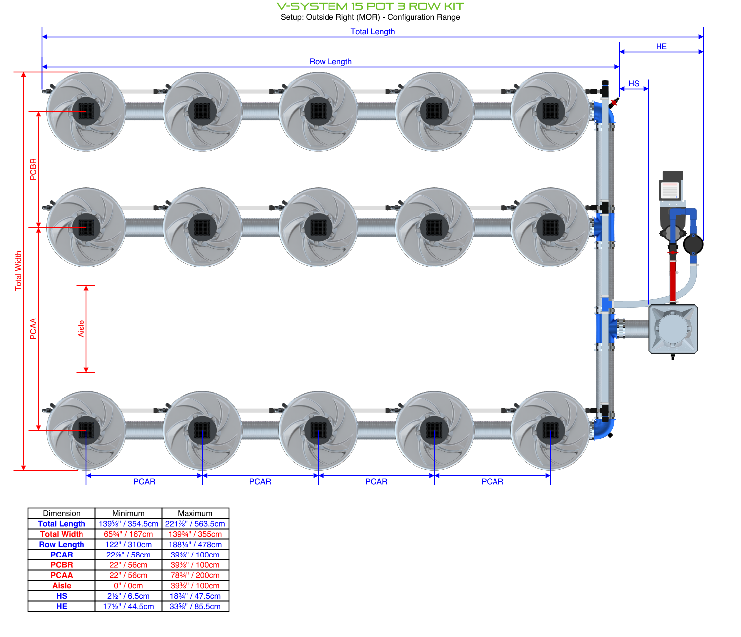 ALIEN V-SYSTEM 15 Pot 3 Row Kit