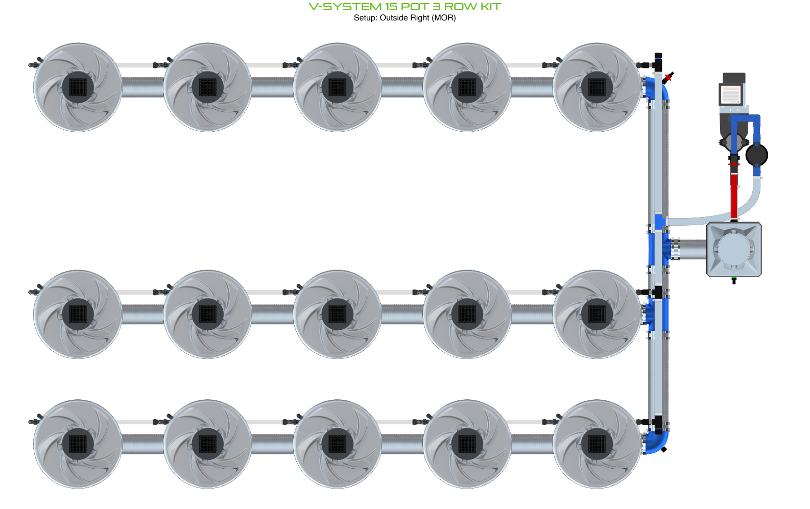 ALIEN V-SYSTEM 15 Pot 3 Row Kit