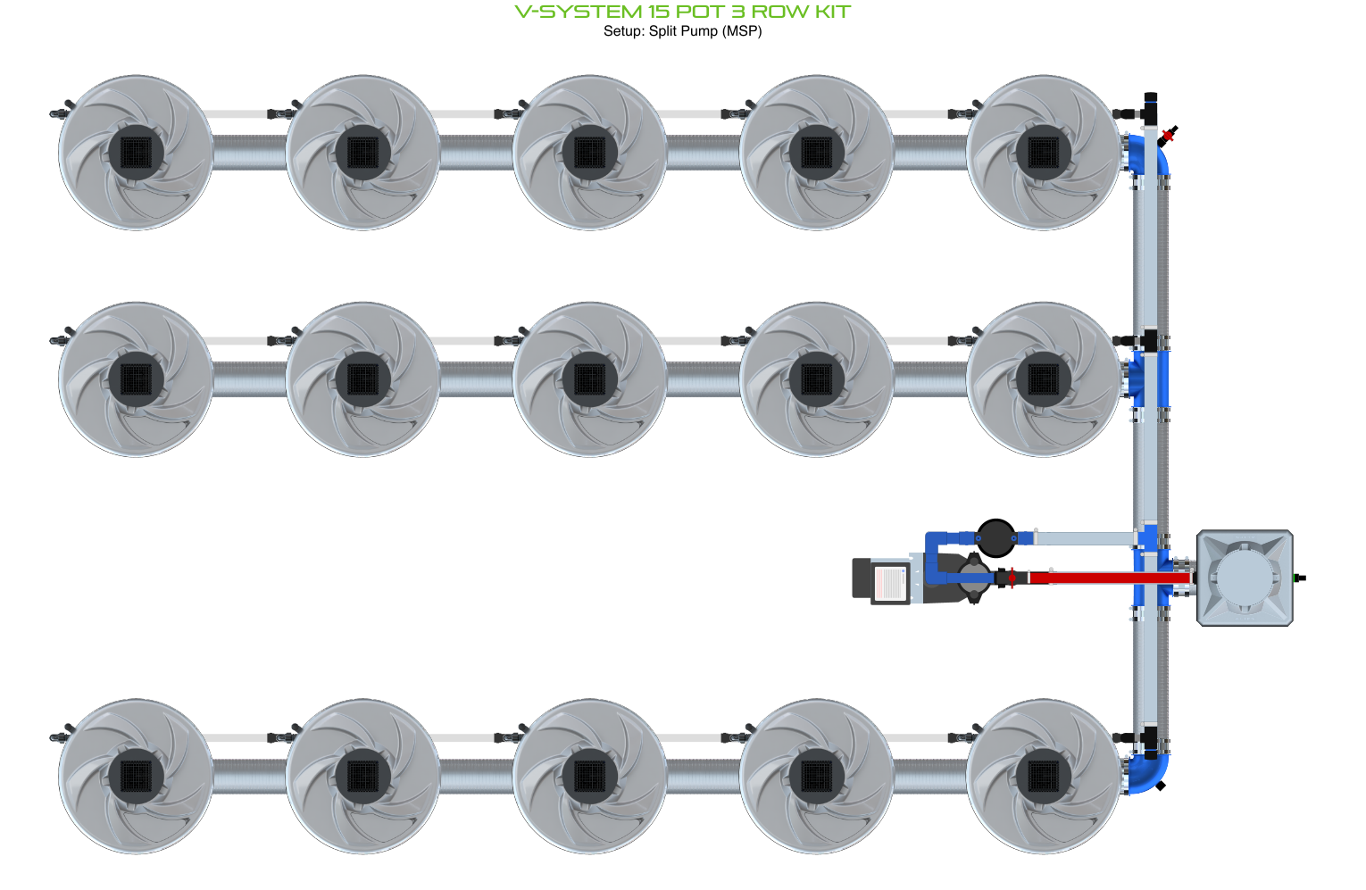 ALIEN V-SYSTEM 15 Pot 3 Row Kit