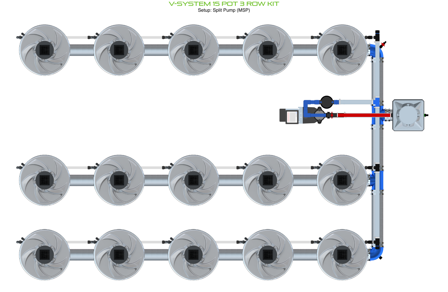 ALIEN V-SYSTEM 15 Pot 3 Row Kit