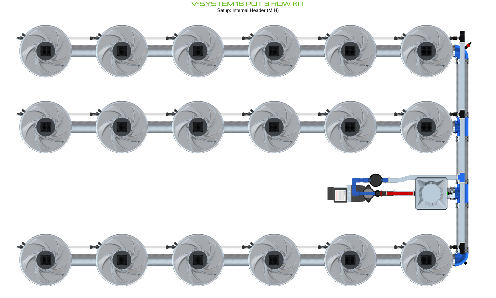 ALIEN V-SYSTEM 18 Pot 3 Row Kit