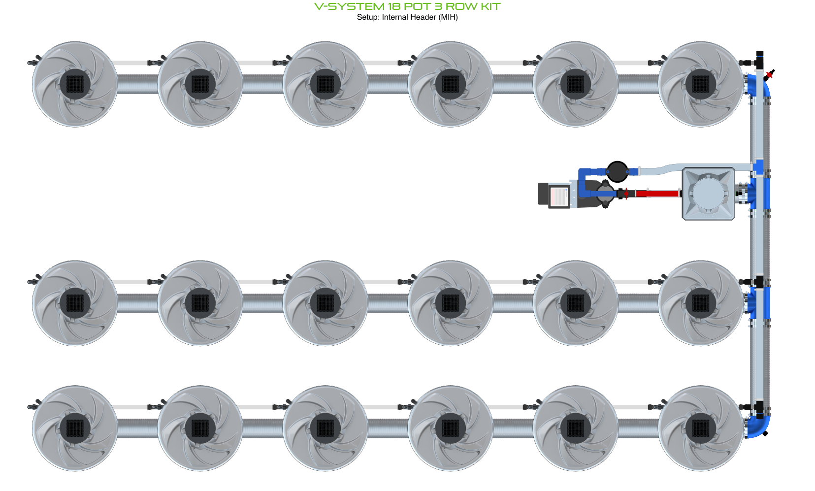 ALIEN V-SYSTEM 18 Pot 3 Row Kit