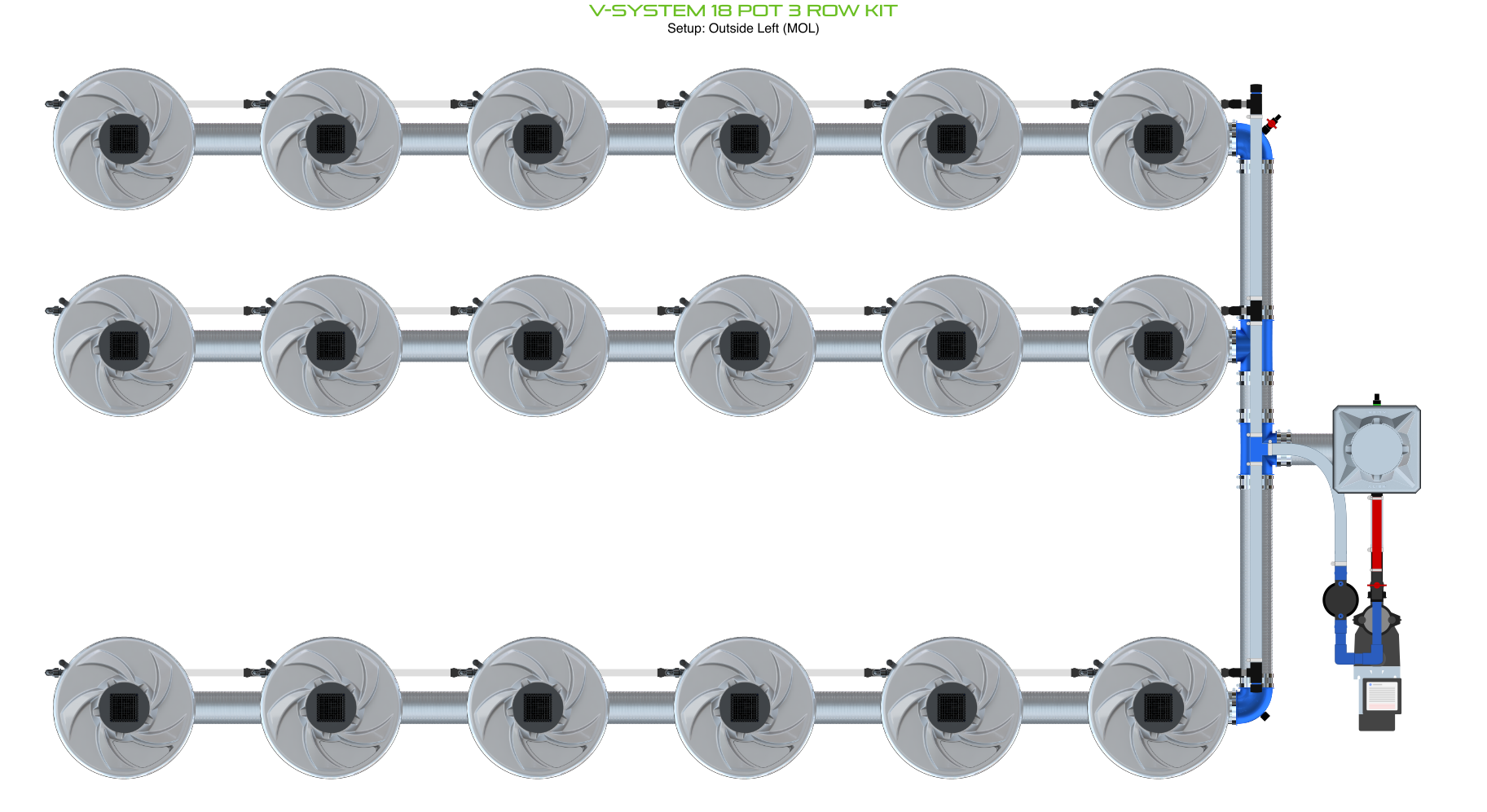 ALIEN V-SYSTEM 18 Pot 3 Row Kit
