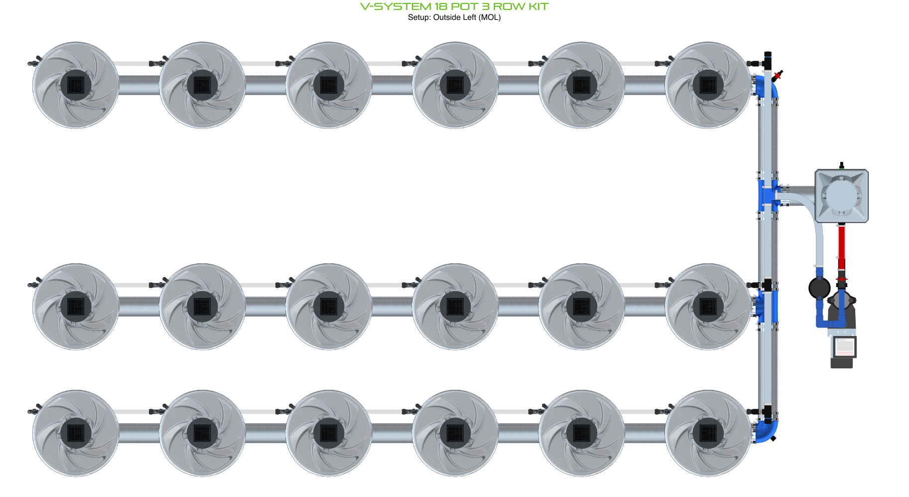 ALIEN V-SYSTEM 18 Pot 3 Row Kit