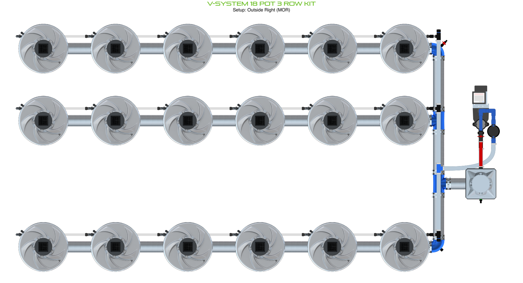 ALIEN V-SYSTEM 18 Pot 3 Row Kit