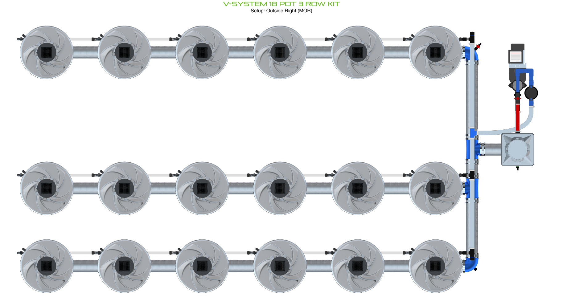 ALIEN V-SYSTEM 18 Pot 3 Row Kit
