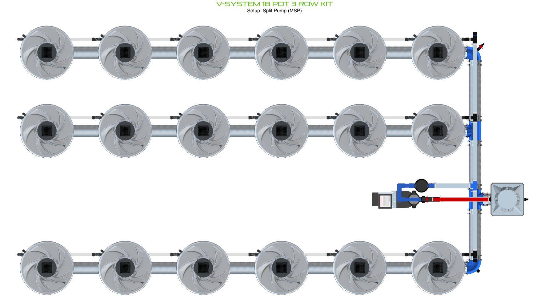 ALIEN V-SYSTEM 18 Pot 3 Row Kit