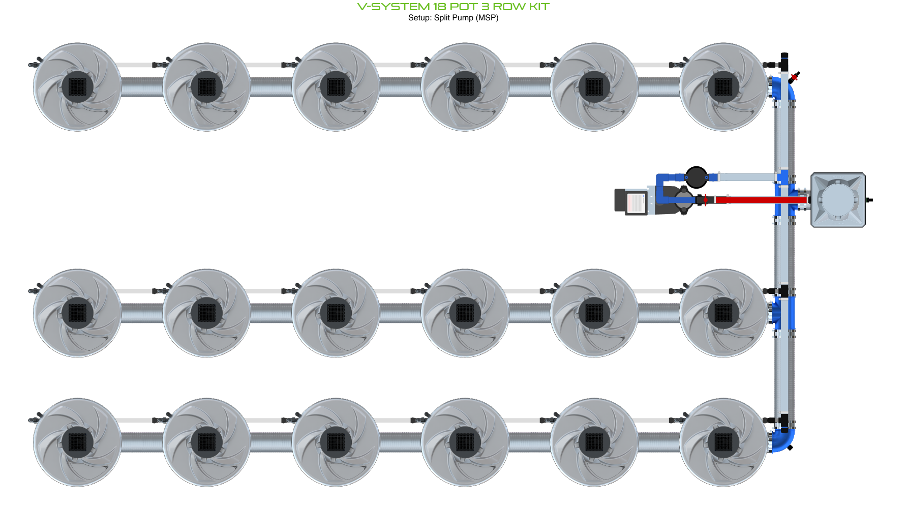 ALIEN V-SYSTEM 18 Pot 3 Row Kit