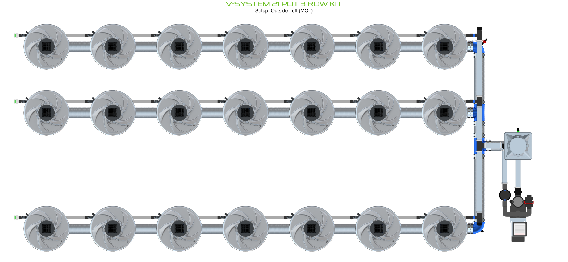 ALIEN V-SYSTEM 21 Pot 3 Row Kit