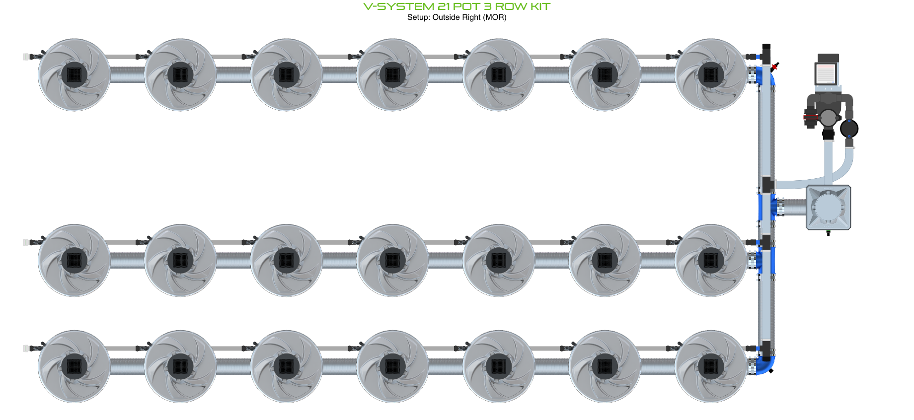 ALIEN V-SYSTEM 21 Pot 3 Row Kit